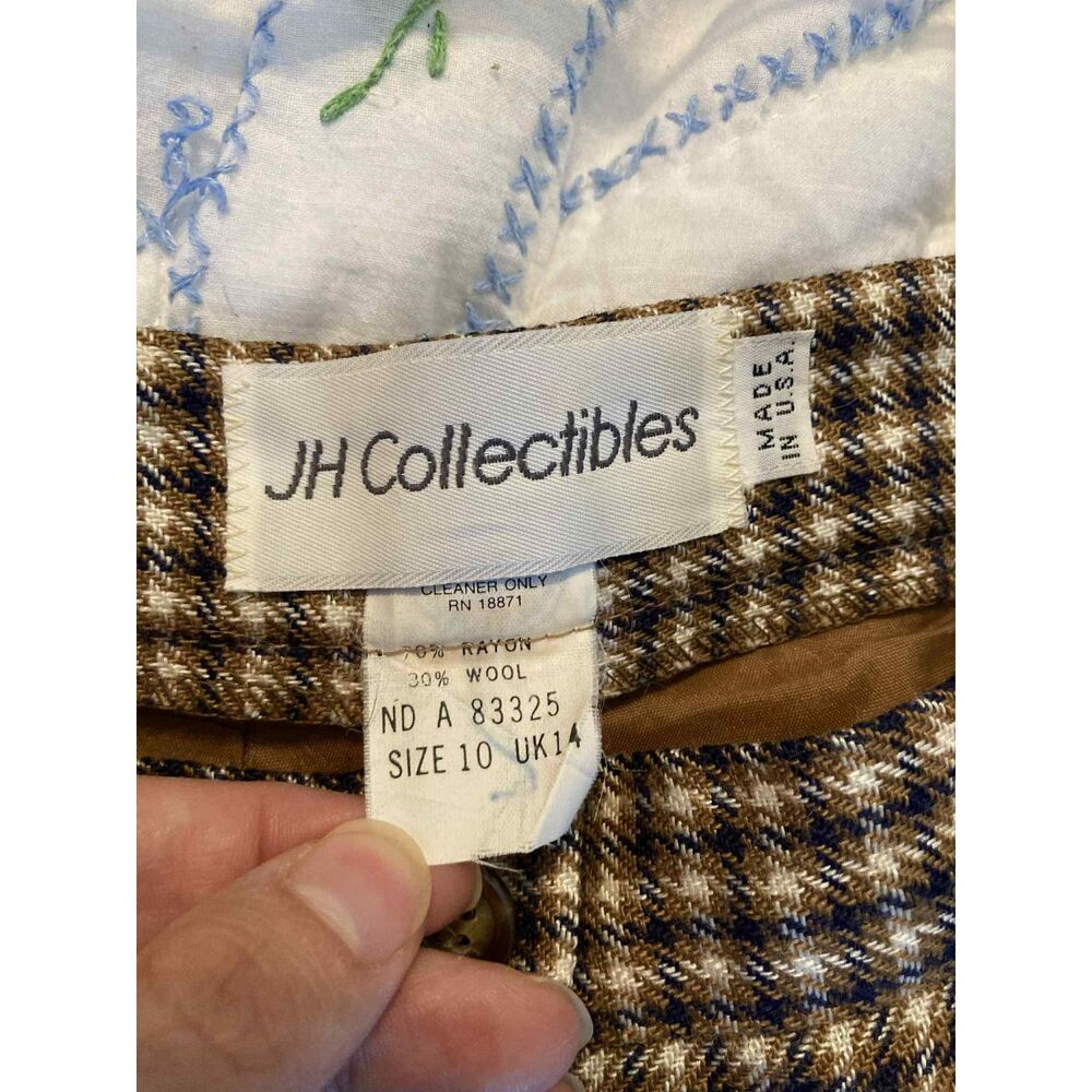 Jh Collectibles Vintage Wool Blend High Waisted Pleated Pants | Medium View 4